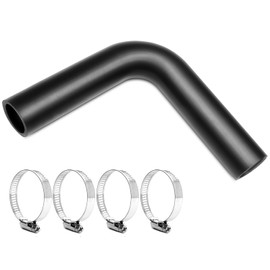 TKKEUEP Gasoline Fuel Filler Neck Hose with 4 Hose Clamps,1.75 inches Inside Diameter Fuel Filler Hose, Reinforced Gas tank filler hose (90 degree, 1.75" ID)