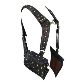 Waist Bag Belt Purse Fanny Pack Crossbody Motorcycle Hiking Phone Holder Wallet Vintage Leather Casual Fashion Daypack Gothic Festival Costume Hip Pouch for Women Men (Tops 3)