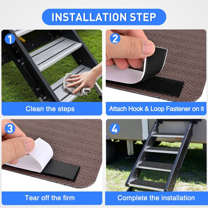 Nilight RV Step Covers 4 Pack 24 x 7.5 inches,
