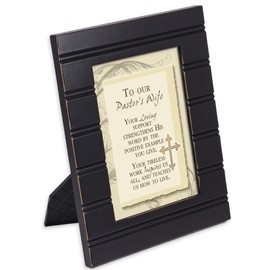 Pastors Wife Your Loving Support 8 x 10 Distressed Black Accent Picture Frame Plaque
