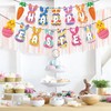 DACSTLWKJ Happy Easter Banner Decorations Bunny Easter Carrots Egg Garland