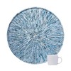 PEMAR 22" Round Mother of Pearl Extra Large Ottoman Tray