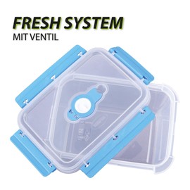 Bestlivings Vorratsdose mit Trenner für Lebensmittel (2000 ml) - Blau - Frischhaltedosen Brotdose, BPA-Frei luftdicht, Aufbewahrungsbox Meal Prep Box, Schale