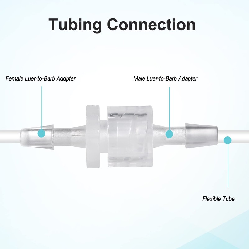 30pcs Syringe Adapter, Male Luer Lock 3/32 Inch Luer Lock