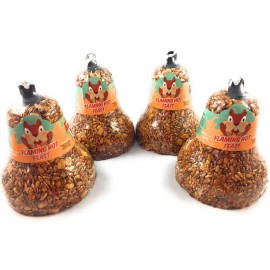 Mr. Bird Flaming Hot Bird Seed Bell Pack of 4 Attracts Birds Repels Squirrels