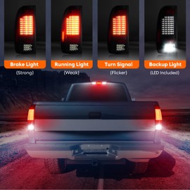 Tail Light + 3rd Third Brake Cargo Lamp for Ford F-250 F-350 F-450 F-550 Super Duty 1999 2000 2001 2002 2003 2004 2005 2006 2007, High Mount Stop Light Rear LED Taillight Assembly