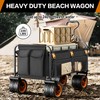 Highpro Heavy-Duty Folding Beach Cart with Extra Large 150L Capacity,