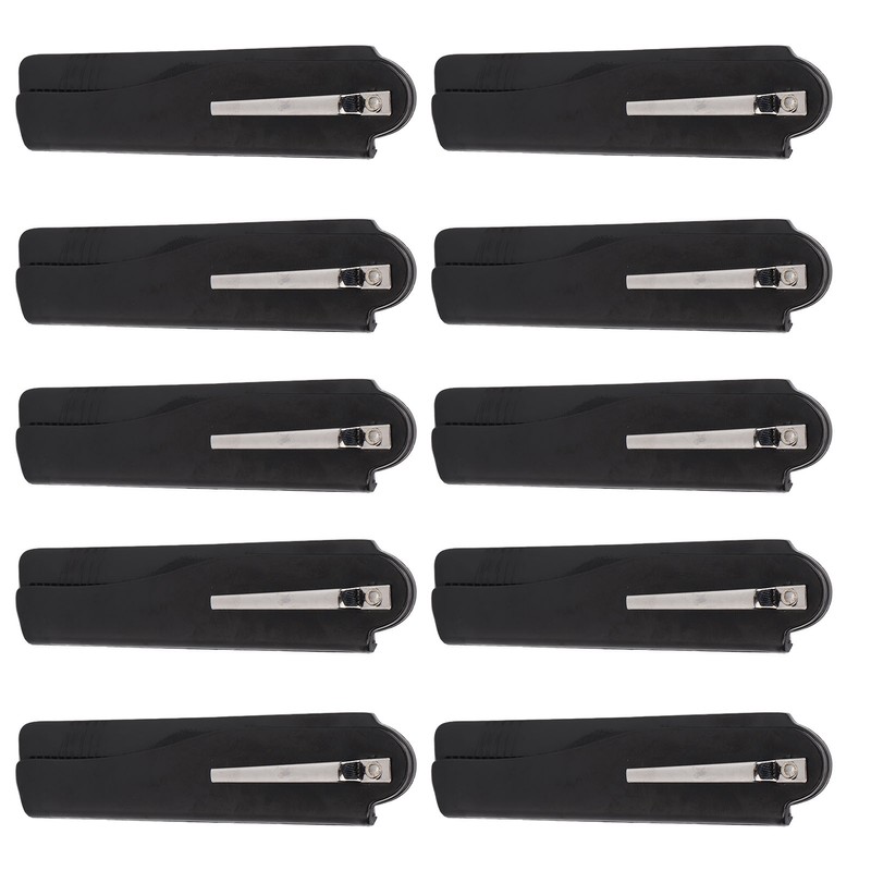 10Pcs Folding Comb Black Fine Teeth Durable Plastic Pocket Size