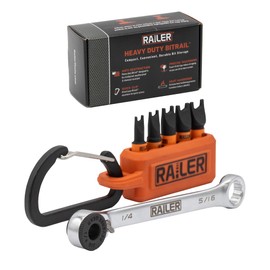 Railer 1 Inch Spanner Screwdriver Bit Set with Bit Ratchet - 5PC S2 Steel 1" Spanner Snake Eyes Impact Driver Bit Set With A Tool Storage Bit Holder & Carabiner