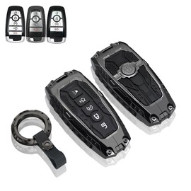 MAIKER OFF ROAD Key Fob Cover Case Protector with Keychain Compatible with Ford Explorer Mustang Fusion Escape F150 F250 F350 F450 F550 Edge 5 Button