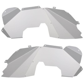 YUOQDKE for Jeep for Wrangler 2007-2018 Jk Jku Front Solid Aluminum Inner Wheel Liner Kit Mounting Hardware Ebaybike029 2pc Silver Primed,Chrome FJWJJ2FSAIFLK