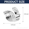 Framendino, Silver Leaf Napkin Rings Set of 6 Metal Holder