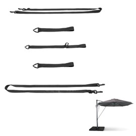 Wind protection for cantilever umbrellas, wind protection parasol strap, fixed strap, wind protection for cantilever umbrellas, parasol holder, wind protection, weatherproof, for crank umbrellas