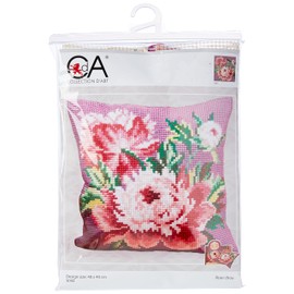 Collection D'Art Cross Stitch Cushion: Cabbage Rose