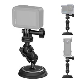 SMALLRIG 2-in-1 Magnetic Suction Cup Mount for Gopro, Car Camera Mount Outside for Action Cameras, with Ball Head Magic Arm 4466