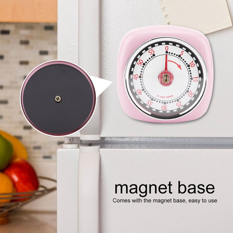 Stainless Steel Kitchen Timer Reminder with Magnet Base for Cooking