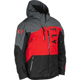 Fly Racing Carbon Snow Jacket (Black/Grey/Red, XX-Large)