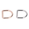 120Pcs Metal D Rings Seamless Interface Strong Load Bearing Gold