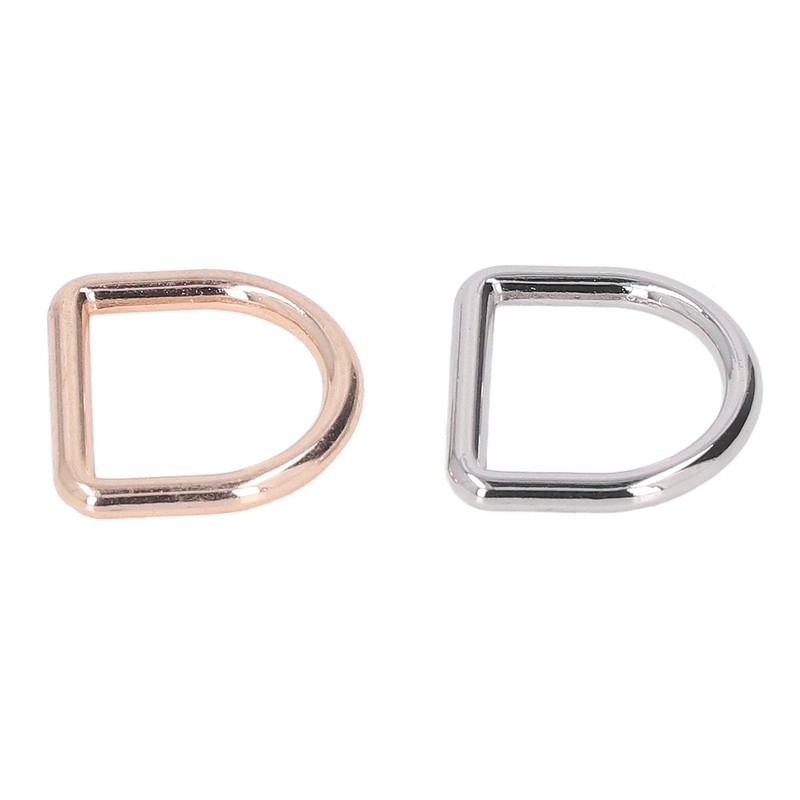 120Pcs Metal D Rings Seamless Interface Strong Load Bearing Gold