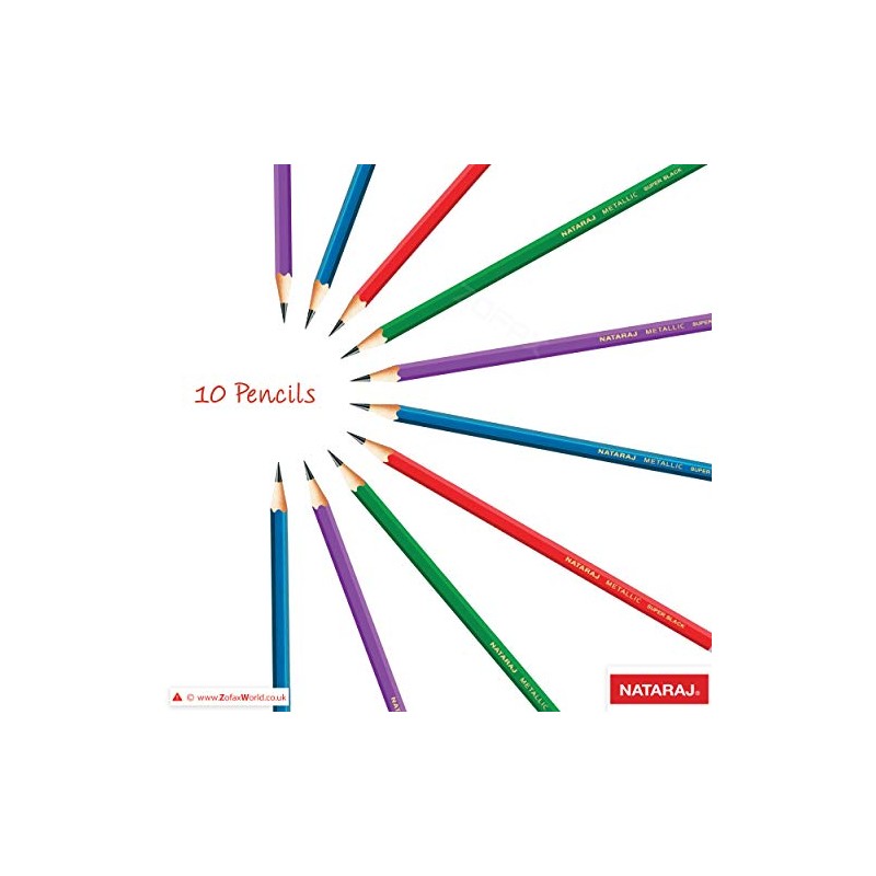 NATARAJ Easy Grip Triangular 10 Pencils Eraser Sharpener Pack –