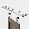 CCJH 4FT/48'' Stainless Steel Sliding Track Barn Door Hardware Kit