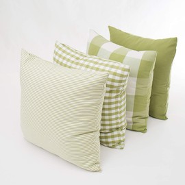 YunJeude Cushion Cover 17.7 x 17.7 inches (45 x 45 cm), Plaid, Cute, Double-Sided, Soft, Nordic, Cute, Stylish, Checkered Pattern, Geometric Pattern, Decorative Pillow Cover, Sofa Back, Zabuton Cover,