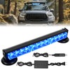 Nilight 12LED Wireless Blue Strobe Light 14" Magnetic Mount 12V