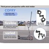 COFRY Adjustable Motorcycle and Bicycle Selfie Stick Holder with Dual