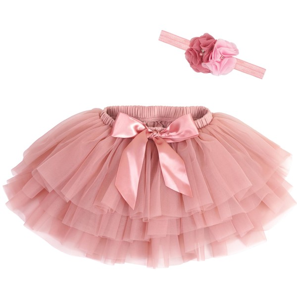 Yxiang Layered Ballet Tulle Tutu Rose Red Skirt for Baby