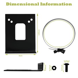 Lomens 57204 Vehicle-Side Trailer Wiring Harness Clamp-On Bracket Mount for 4-Way, 5-Way or 6-Way Black