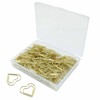Kemcatui 100Pcs Gold Heart Shaped Paper Clips, Mini Lovely Paperclips