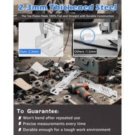 Toe Alignment Tool Plates, Heavy Duty Wheel Alignment Tool with Thickened Pannel for Tough Use, Car Front End Alignment Tool Companion for Camber Alignment, Fast Accurate DIY Toe Alignment, Silver