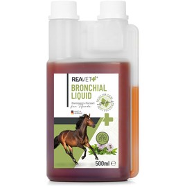 ReaVET Bronchial Liquid 500 ml, for Bronchi Horse, Cough Horse, Cough Herbs for Horses, Respiratory Support, Natural Product Without Additives