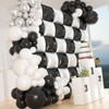 36pcs Black and White Double Sided Checkered Square Balloons Backdrop