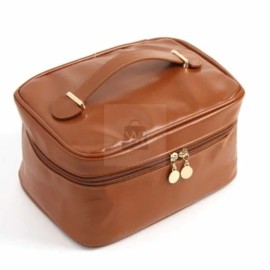 YWSHOP 대용량 메이크업 파우치 브라운 가방속가방 화장품수납가방 여행용세면가방 YWSHOP Large Capacity Makeup Pouch Brown Bag Inner Bag Cosmetic Storage Bag Travel Toiletry Bag