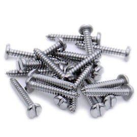 No.8 x 1.25 (4.2mm x 32mm) Slot Pan Self-Tapping Screw - Stainless Steel (A2) (Pack of 20)