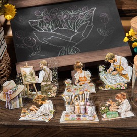 90Pcs Dreamer Professional Series PET Scrapbook Stickers, Countryside Weaving Dream Stickers Kit for Scrapbooking, Junk Journal Ephemera, DIY Crafts Waterproof Journaling Supplies