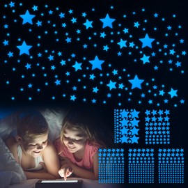 Giantree 469 Pcs Glow in The Dark Stars Wall Stickers, Glow in The Dark Stars for Ceiling Stars Glowing Wall Decals Decor Stickers Gift for Boys Girls Perfect for Kids Nursery Bedroom Living Room