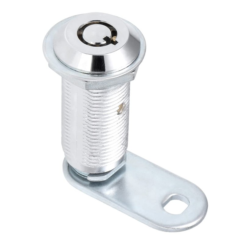 sourcing map Cylinder Zinc Alloy Chrome End Tubes Cam Lock