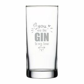 4youDesign Gin Glass with Funny Saying | You Are The Gin to My Tonic | Gift Idea for Men and Women | Gift for Birthday, Christmas, Valentine's Day | Capacity 485 ml