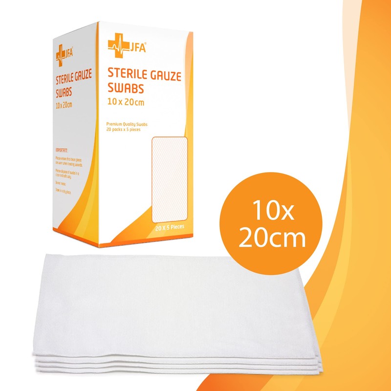 Premium Sterile Gauze Swabs 10cm x 20cm - Pack of