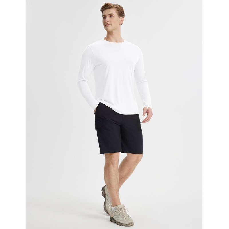 BALEAF Men's Long Sleeve Running Hiking Tops UPF 50+ Quick-Dry