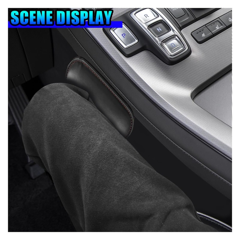 Craedli 2PCS Car Door Armrest Pads, Soft Leather Memory Foam