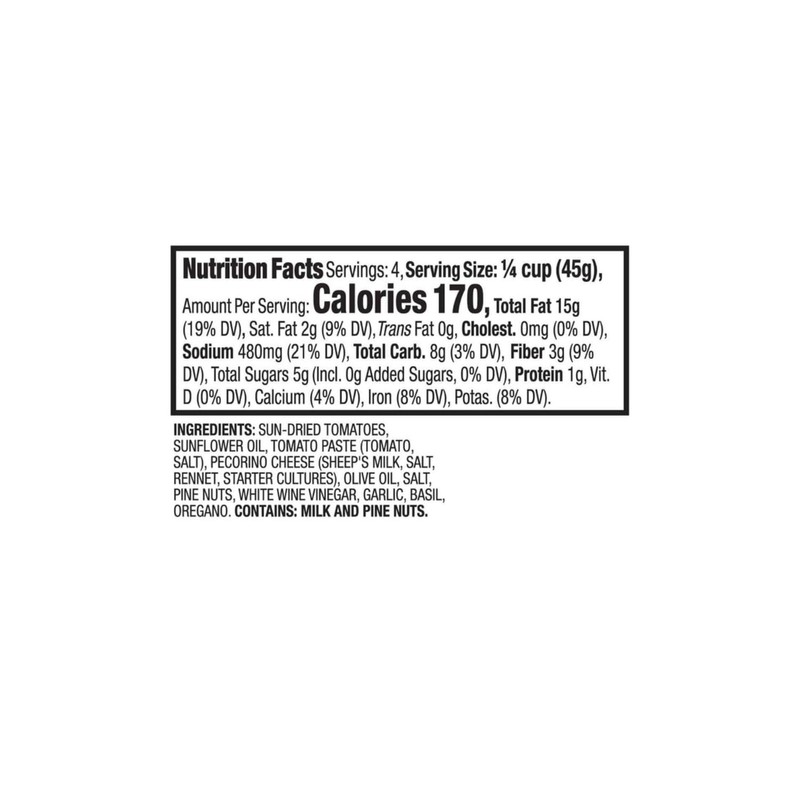 DeLallo Sun-Dried Tomato Basil Pesto Sauce, Made with Sweet Sun-Dried