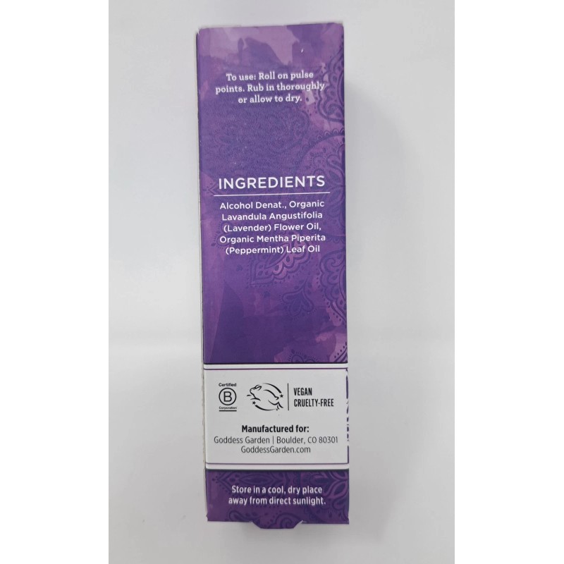 Goddess Garden Essential Oil Lavender SkyRoll On Perfume .30 oz