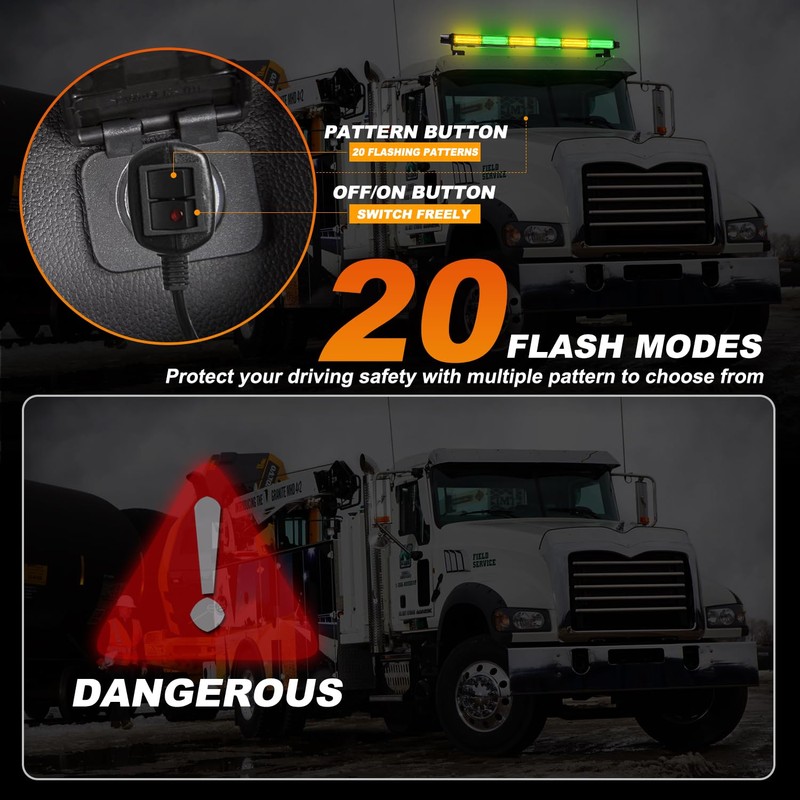 ASPL 26inch 126 LED Rooftop Emergency Strobe Lights Bar Double