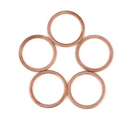 5pcs Copper Washer Flat Sealing Gasket Ring Spacer for Car 22 x 27 x 1.5 mm