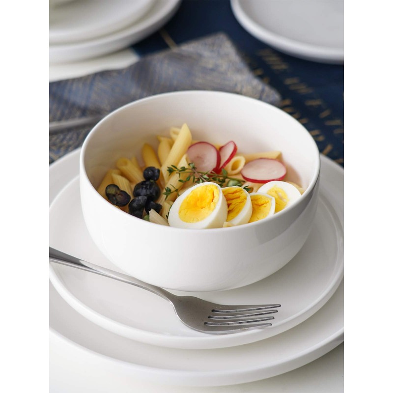 Kanwone Porcelain Bowl Set - 32 Ounce for Cereal, Salad