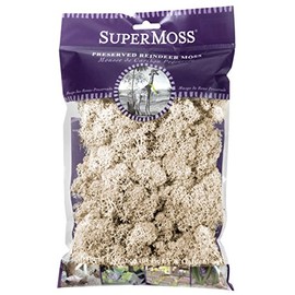 SuperMoss 7 59834 2, Natural, Super 21702 Reindeer Moss Preserved, 2oz, 80.75 Cubic inch (in3) Bag (Appx