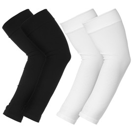 CIATBYYJ 2 Pairs of UV Protection Arm Sleeves, Plus Size Armbands, Volleyball Arm Protectors, Breathable Sleeves, Quick-Drying Arm Sleeves, Gaming, for Men and Women, Football, Basketball, Golf, Black